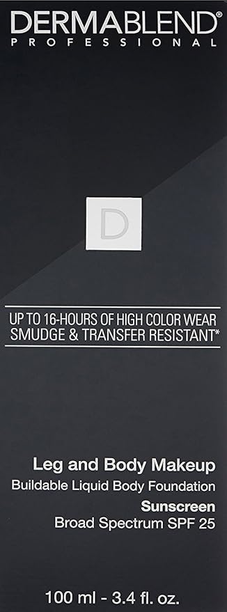 Dermablend Leg and Body Makeup Foundation with SPF 25, 0N Fair Nude, 3.4 Fl. Oz.