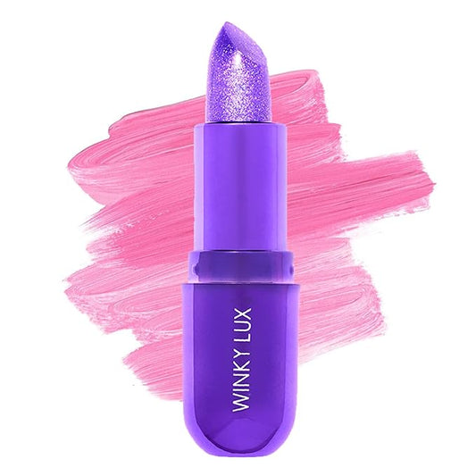 Winky Lux Glimmer Balm, pH Lip Balm, Color Changing Lipstick and Tinted, Vegan & Cruelty Free Lip Balm, Hydrate & Plump, Sheer Purple Pink Lipstick, Amethyst