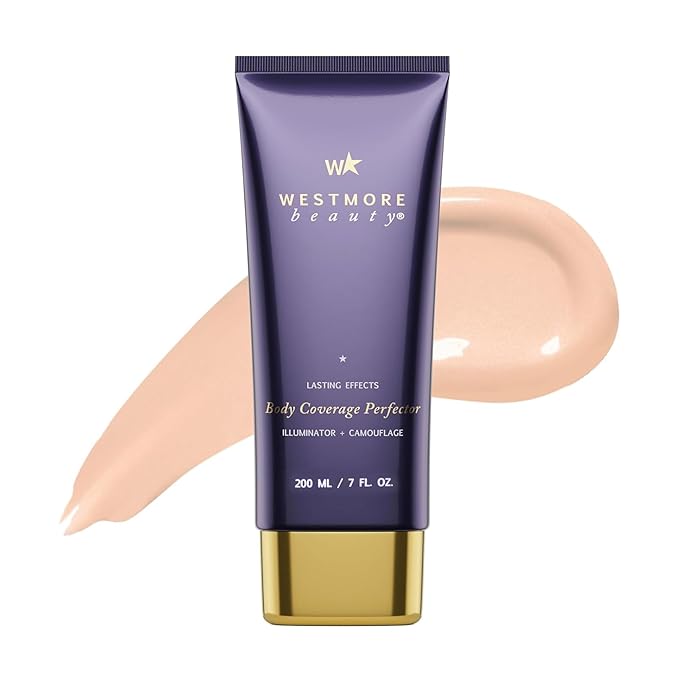 Westmore Beauty Body Coverage Perfector – Waterproof Leg & Body Makeup - Tattoo Cover Up Makeup - 7 Oz (Warm Radiance)