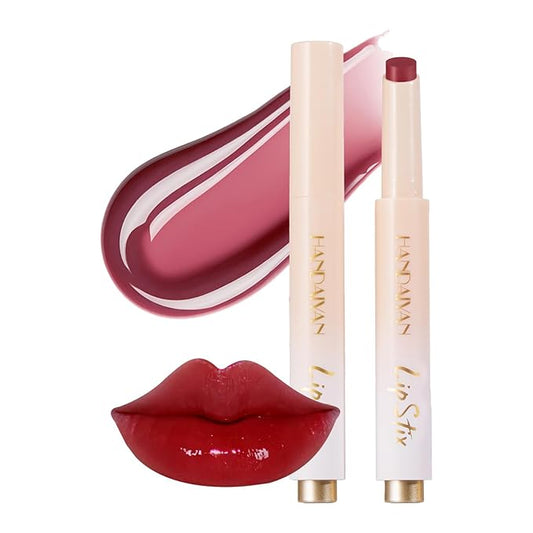Lip Balm Slick Click, Honey Melting Lip Glow Oil, Moisturizing and Long-lasting Lip Plumper, Non Sticky Lipstick with Coconut Oil (06 Cherry)