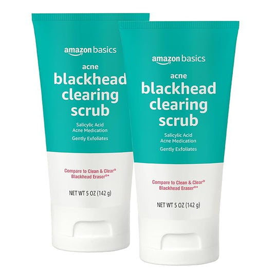Amazon Basics Salicylic Acid Blackhead Clearing Scrub, 5 Fluid Ounces, 2-Pack