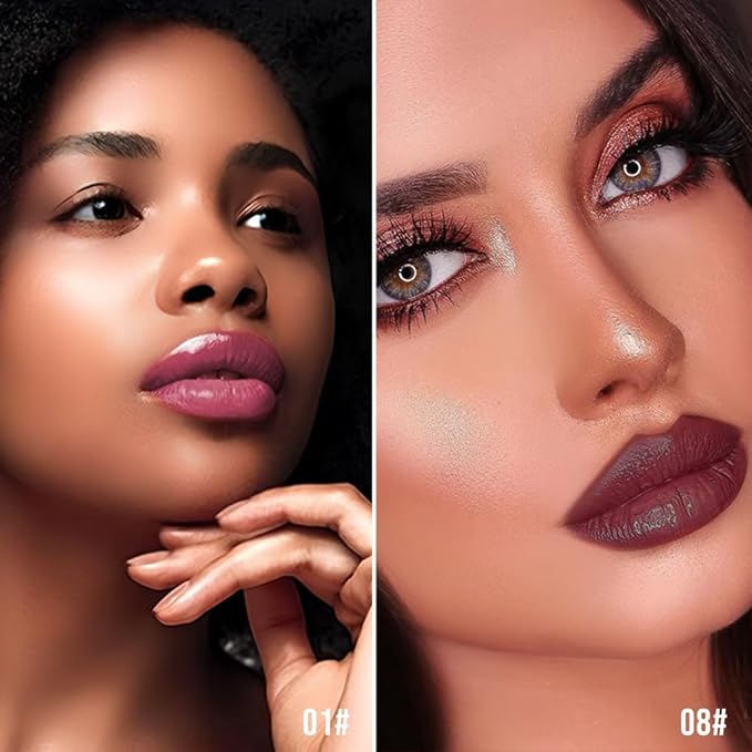 Nourishing High-Shine Lip Gloss Set,Hydrating & Moisturizing Lip Tint, Non-Sticky, Long-Lasting Glossy Lip Stain,Softens & Plumps Lips for Smooth,Gentle Formula for Dry Lips,01+08