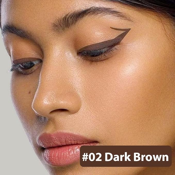 Kaely Dark Brown Gel Eyeliner Pencil, Smooth Eye Liner Waterproof Smudge Proof, Built in Sharpener, Long Lasting Eye Makeup, Vegan & Cruelty-Free, 02