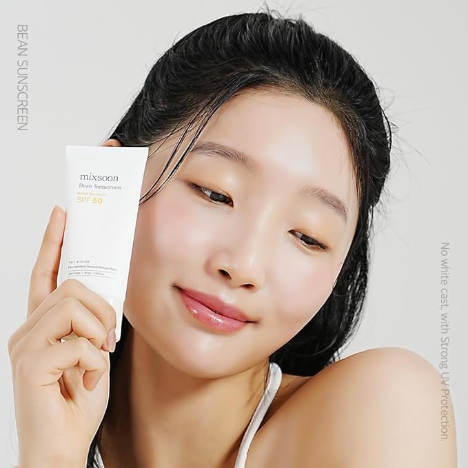 mixsoon Bean Sunscreen-Lightweight Airy Texture SPF 50 Face Sunscreen, No White Cast, Non-Sticky 50ml / 1.69 fl.oz. Korean Glass Skin Care