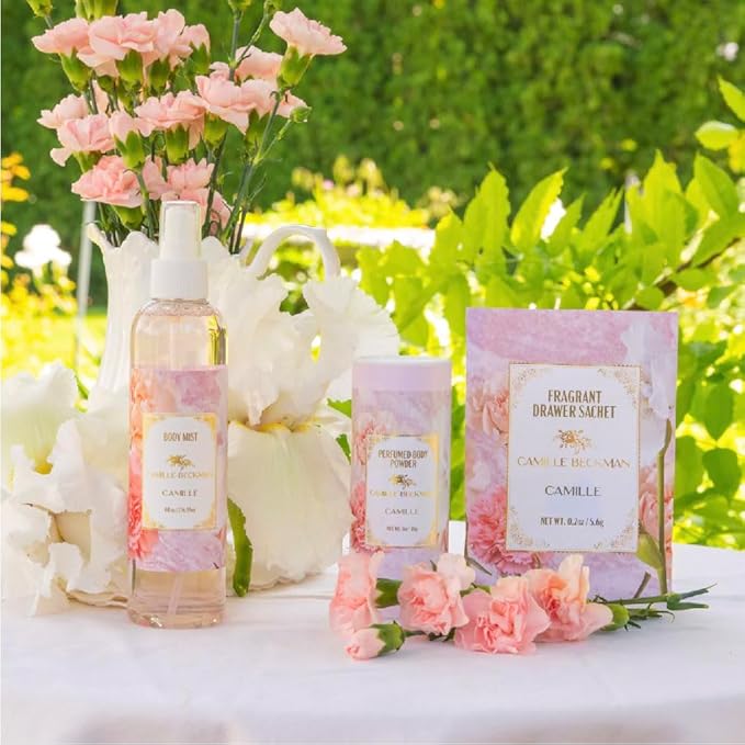 Camille Scented Talc-Free Body Powder, Perfumed Dusting Powder, Camille Beckman, 3 Ounce