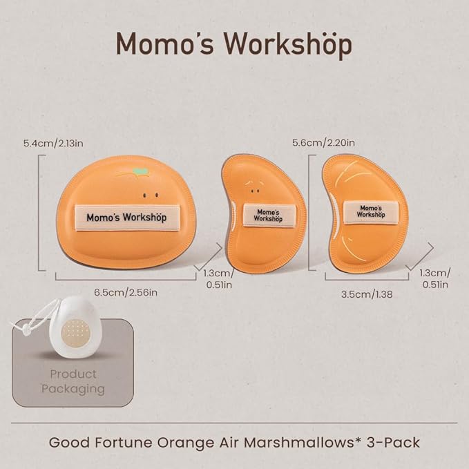 Momo's Workshop Orange Makeup Sponge Set (3pcs) – Large Soft Bounce & Small Firm Bounce PU Leather Puff, Halloween Makeup Sponge for Liquid & Cream Makeup & Storage Case