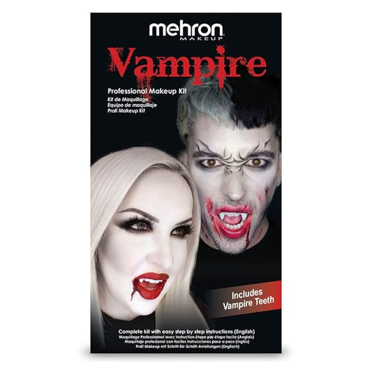 Mehron Makeup Premium Character Kits| Makeup Kits for Halloween & Cosplay| Made in the USA | Complete Makeup Kit | Includes all Makeup, Tools, & Instructions on How to Create the Look | (Vampire)