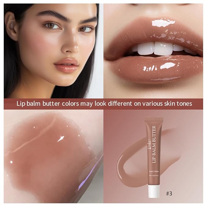 Summer Butter Lip Balm, Moisturizing Hydrating Natural Lip Care, Rich in Nutrients for Soft Smooth Lips (4Colors)