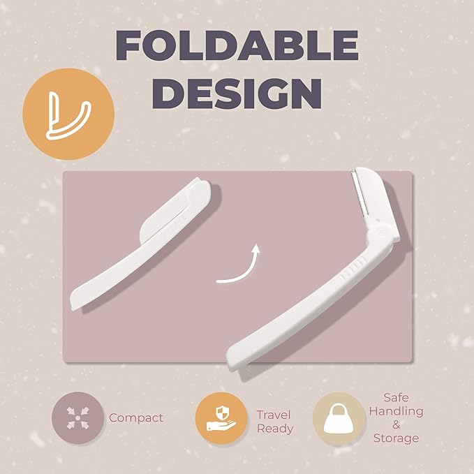 Dermaplaning Tool (6 Count) – Easy to Use Dermaplane Razor for Face – Facial Hair Removal for Women – Blade for Eyebrows and Peach Fuzz – Face Shavers for Women Help Exfoliate and Smooth the Skin