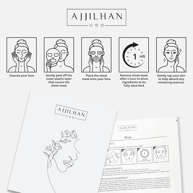 Biocellulose face mask, Korean Skincare Best Face Mask for Intensive Hydration | Brightening and Soothing | Gel Facial for Anti-Aging and Wrinkle Care | 1x, 1.0 fl. oz. | 30 ml