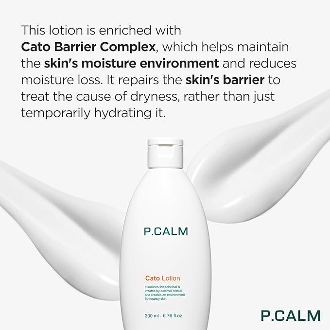 P.CALM Cato Lotion – Glutathione & Centella Asiatica for Hydrating, Soothing, Korean Vegan Facial Moisturizer for Sensitive Skin (200ml / 6.76 fl.oz)