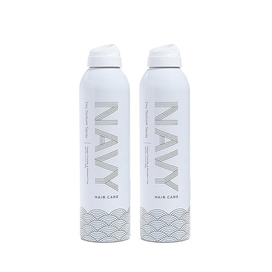 NAVY HAIR CARE Dry Texture Hair Spray | Volumizing + Adds Instant Thickness | Lightweight Styling Spray for Fine Hair | Non-Drying Formula with Sunflower Oil | 7 oz (Pack of 2)