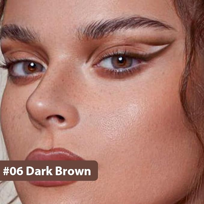 Kaely Dark Brown Waterline Pencil Eyeliner, Sharpenable Multi-Use Gel Eyeliner Pencil, Eye Liner Waterproof Smudge proof, Smooth Eye Makeup Liners, delineador de ojos contra el agua, 06