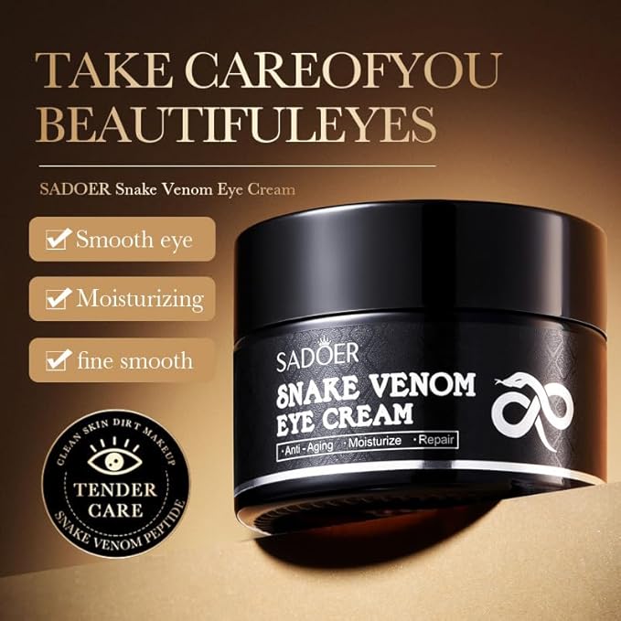 Firming eye cream, snake venom
