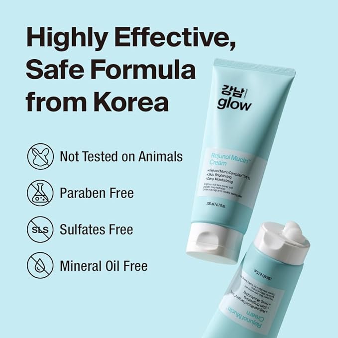 Rejunol Mucin PDRN Facial Cream 6.76 floz - 91.5% Snail Mucin Moisturizer with Hyaluronic Acid & Panthenol I Korean Skin Care I Face Moisturizer for Women | Salmon DNA