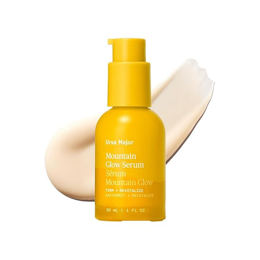 Ursa Major Mountain Glow Natural Face Serum | Vegan Daily Facial Moisturizer | Combat Wrinkles & Sagging Skin | Boost Radiance and Skin Glow | Cruelty-Free & Non-Toxic | For Men & Women | 1.0 ounce