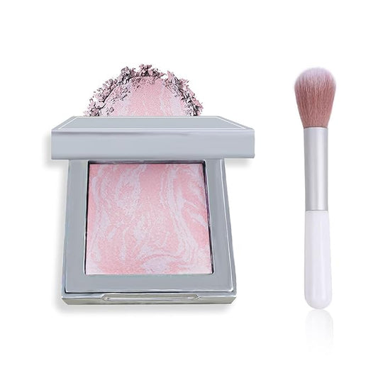 Face Blush Foundation Natural Brightening Silky Moisturizing Sodium Hyaluronate Bakery Crafted Glittering Powder