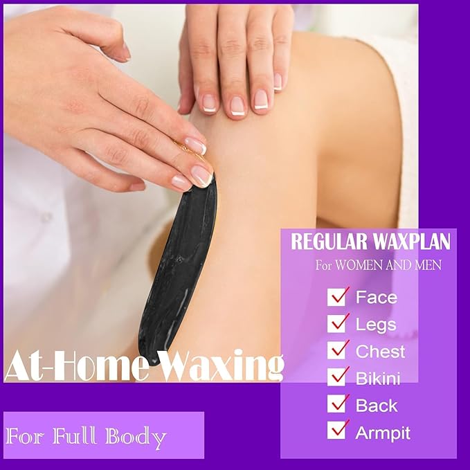 Wax Beads, 3.3lb Hard Wax Beads Bulk for Hair Removal, Face Brazilian for Bikini, Leg, Underarm, Wax Beans At Home Waxing Kit (Black)