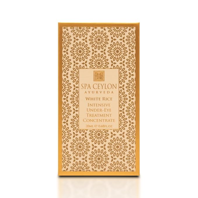 SPA CEYLON White Rice Intensive Under Eye Treatment Concentrate | Dark Circles Under Eye Treatment | Reduces Appearance of Wrinkles and Fine Lines | Hydrating | 20 ml