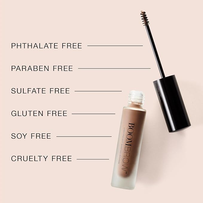 Boom Brow ™ Lightweight Shaping Eyebrow Mousse for Natural Brows, Subtle Definition & Volume Makeup for Women Over 50, Boom Beauty By Cindy Joseph Cosmetics - (Taupe)