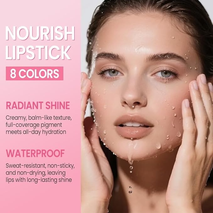 Honey Lipstick Tinted Lip Balm - Matte Tint Cream Lipsticks for All Skin Tones, Hydrating Lip Stain, Can be Buildable Blendable Nourishing Moisturizing Suitable for Women to Every Day Makeup 01