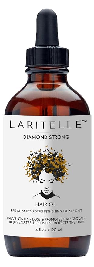 Laritelle Diamond Strong Hair Growth Treatment Oil – 4 oz – Organic Anti‑Thinning Scalp Oil with Jojoba, Saw Palmetto, Nettle & Rosemary – Vegan, Sulfate‑Paraben‑Free