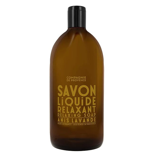 Compagnie de Provence Savon de Marseille Apothicare Liquid Soap, Anise Lavender, 33.8 fl oz Plastic Bottle Refill
