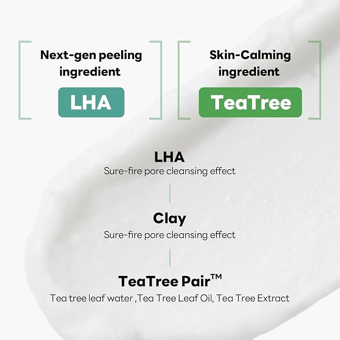 Mediheal Teatree Pore Whip Cleanser Special Set (6.76 fl oz + 1.69 fl oz) - Fresh and Revitalized Complexion Pore Cleanser with LHA & Kaolin