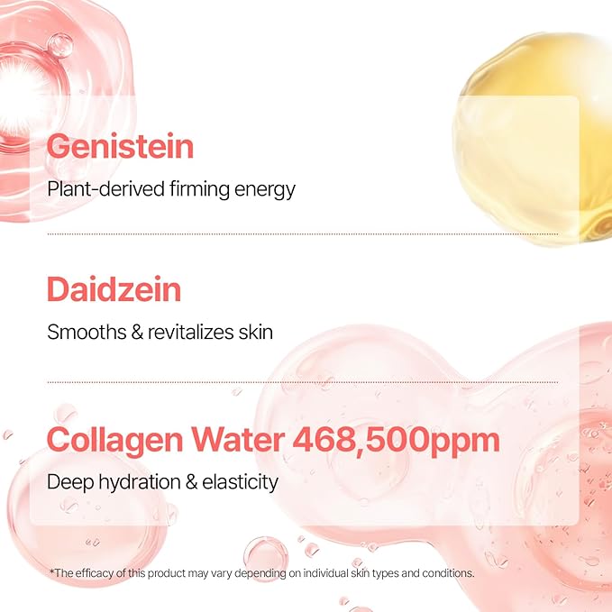 Estro Ampoule – Vegan Collagen Water & 13 Hyaluronic Acids Serum with Pomegranate and Soy Extracts for Hydration, Radiant Glow & Firm Skin 30 ml, 1.01 fl oz