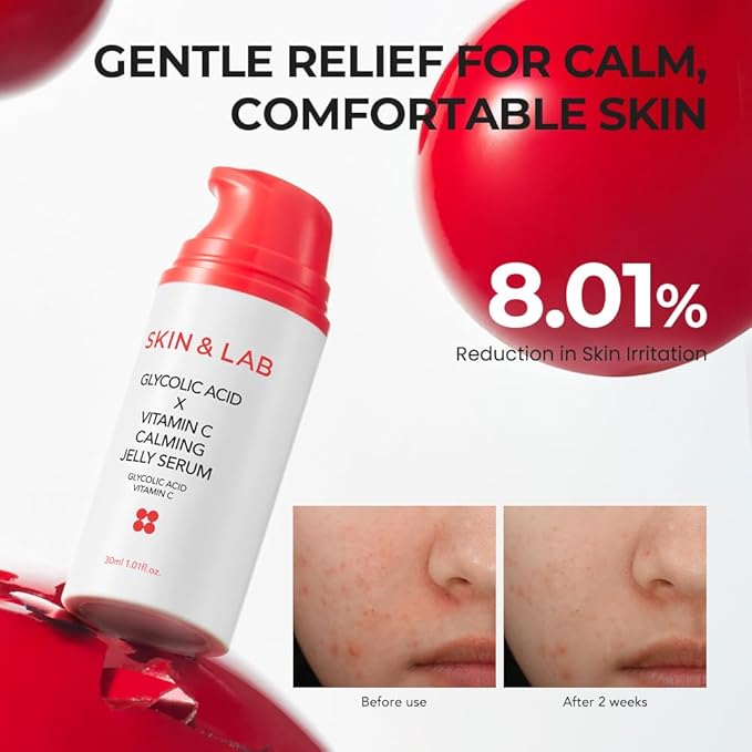 [SKIN&LAB] GLYCOLIC ACID X VITAMIN C CALMING JELLY SERUM, 1.01 fl. oz.