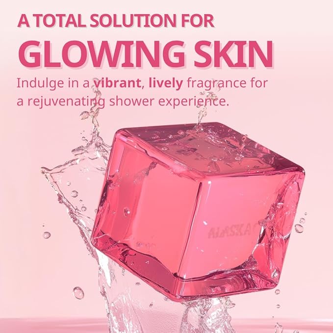 Rose Glow Perfumed Shower Bar Body Wash Dark Spot Removal 4.93 oz (Pack of 3) | Soft Smooth Skin Moisturizes Perfect for Women Gift Beauty Bundle Value Set (Rose Floral)