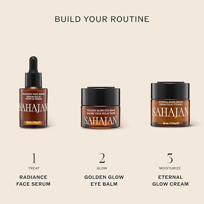 Sahajan Golden Glow Eye Balm with Ghee + Centella | Clinically-Proven Clean Ayurvedic Rich Eye Cream | Visibly Softens, Moisturizes, Smooths, Firms, Tightens | 0.5 fl oz