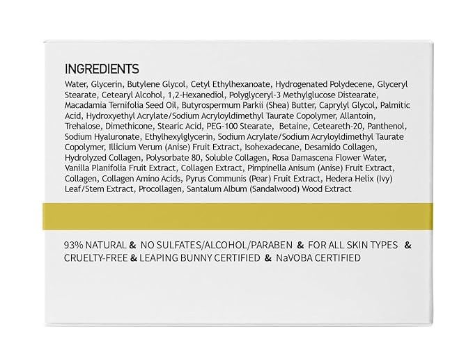 CLARA'S NEW YORK Advanced Rejuvenating Collagen Cream, Anti-Wrinkle and Made for Healthy Glowing Skin, Rich, Non-sticky, Fast-absorbing Formula 50ml MADE IN USA