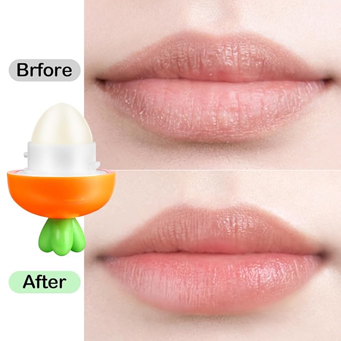 KISSIO Lip Balm,Carrot Lip Balm,Lip Care oz(03#Carrot)