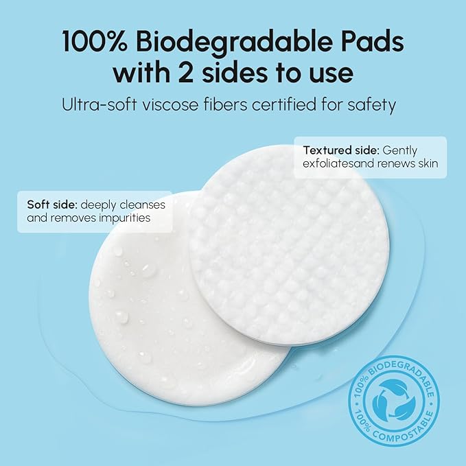 MAREE Glycolic Acid Pads - Toner Pads for Face Cleansing - Exfoliating Pad with Tea Tree Oil, Salicylic Acid & Vitamins E, B3, B5 - Acne Clearing, Skin Pore Resurfacing & Radiance Device - 50 Count