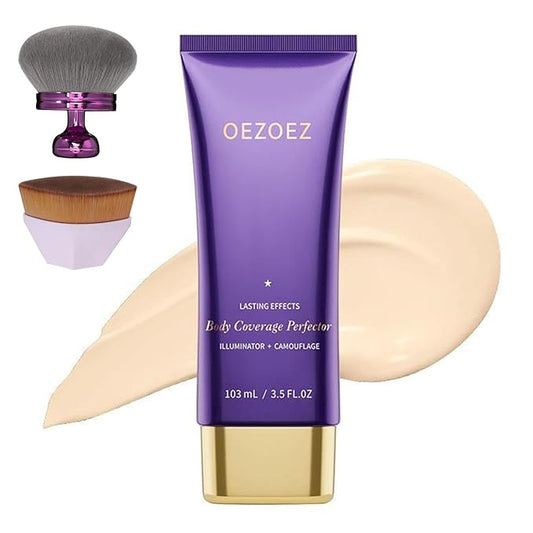 6 Colors Tattoo Cover Up Makeup with Brush – Waterproof Body and Leg Sleeve Foundation, Full Skin Coverage Bronzer & Scar Concealer Cosmetics (light)