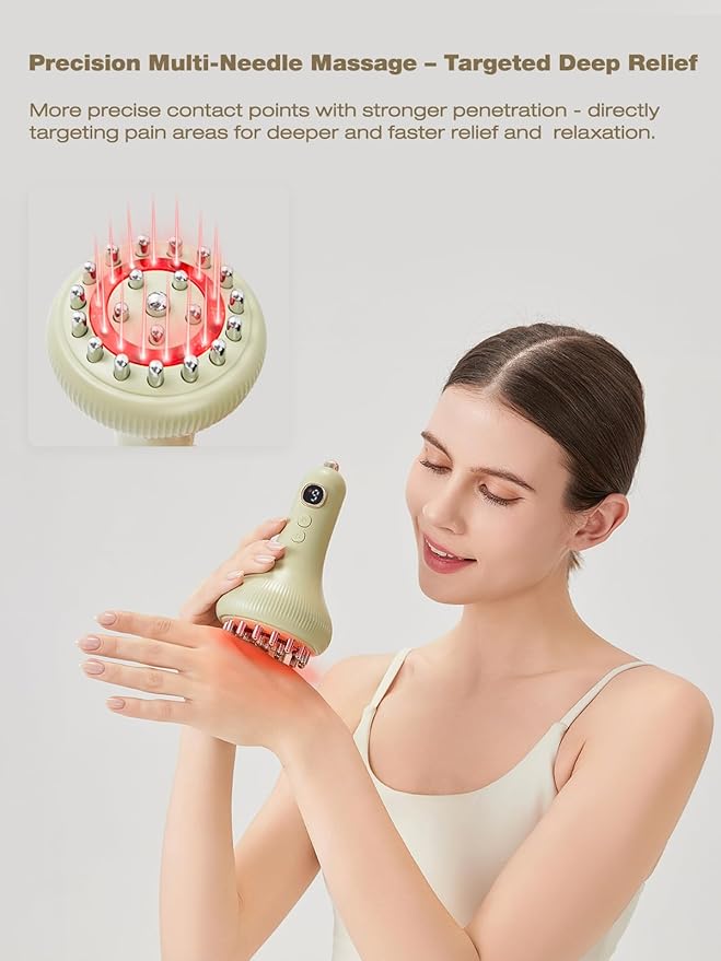 Jaw & Neck Massager for Pain Relief Deep Tissue, Best TMJ Relief Products Jaw, Heated SoothingPulse Massager with Light & Vibration for Jaw, Neck, Shoulder & Full Body Muscle Tension