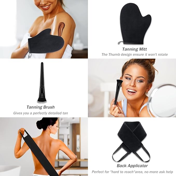 Self Tanner Mitt Applicator - Tanning Mitts Self Tanner, Self Tanning Mitt Applicator and Self Tanner Back Applicator, Tanning Glove for Self Tan Mit Self Tanner mit Self Tan Mitt Applicator