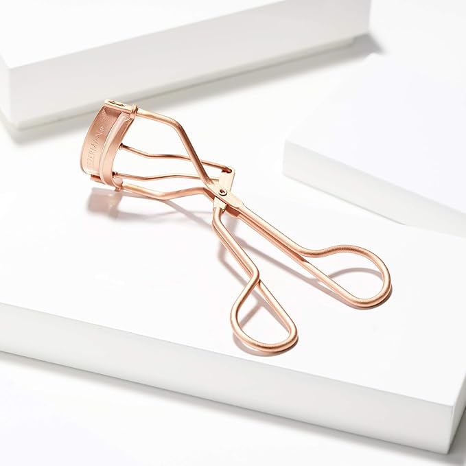 Tweezerman Rose Gold Eyelash Curler - All Eye Shapes, Eye Lash Curler Refill Pads