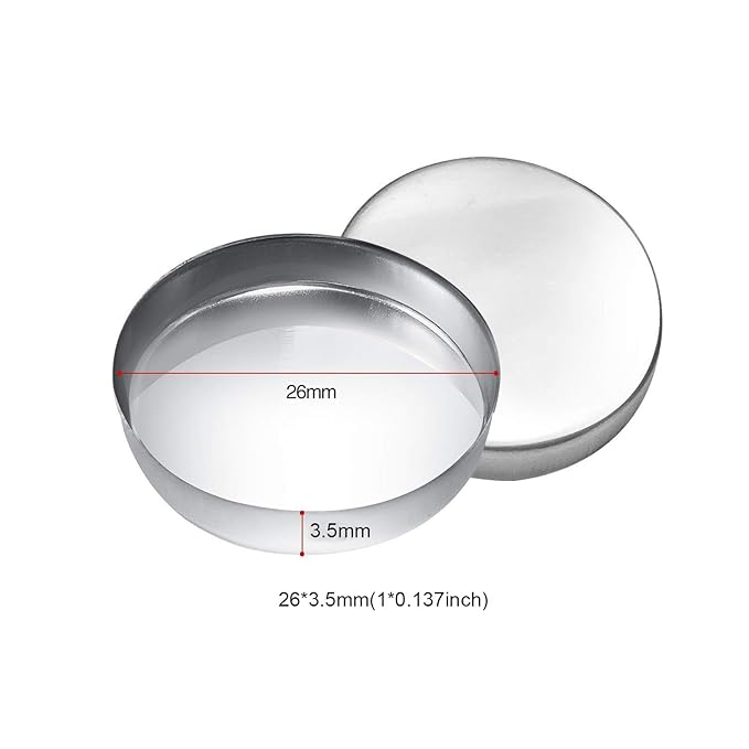 56 Pack Empty Round Metal Pans Size 26mm