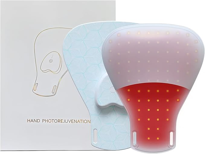 Red Light Therapy Glove for Hands - 630nm & 830nm Dual Wavelength LED Device for Healthier Skin & Pain Relief, Rechargeable Hand Care with Auto Shut-Off