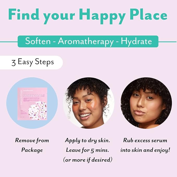 Patchology Happy Place Under Eye Patches - Anti Aging Eye Gels - Under Eye Mask For Dark Circles and Puffy Eyes Care, Treatment & Moisturizer - Eye Bags, Puffiness & Wrinkles Reducer (5 Pairs)