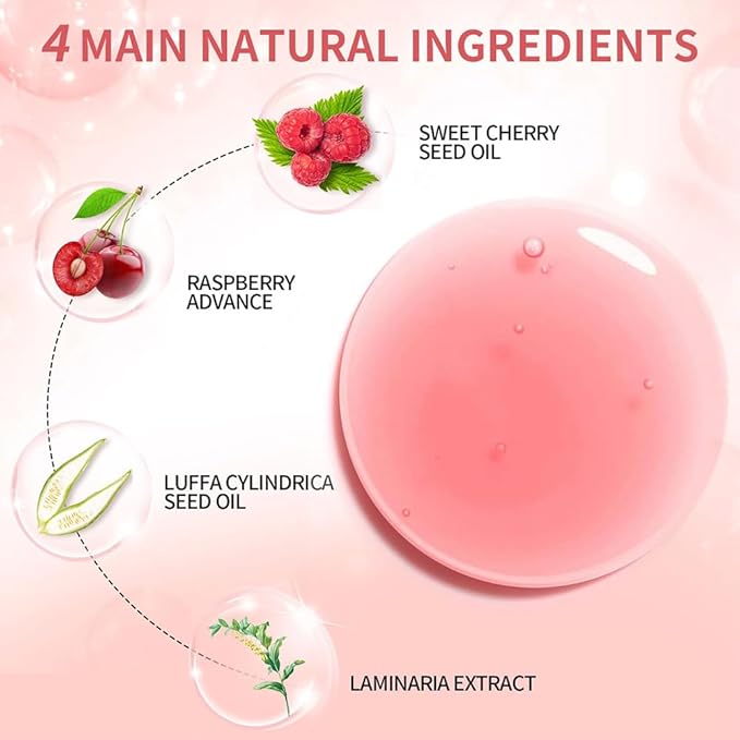 Hydrating Lip Glow Oil, Moisturizing Lip Glow Oil, Nourishing Glossy Transparent Lip Oil, Plumping Lip Oil, Lip Balm, Non-sticky Tinted Toot Lip Balm for Lip Care (PINK)0.2 OZ