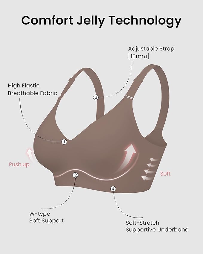 HORISUN Comfortable Seamless Full Coverage Bra for Women Wireless Bras with Soft Support Regular and Plus Size