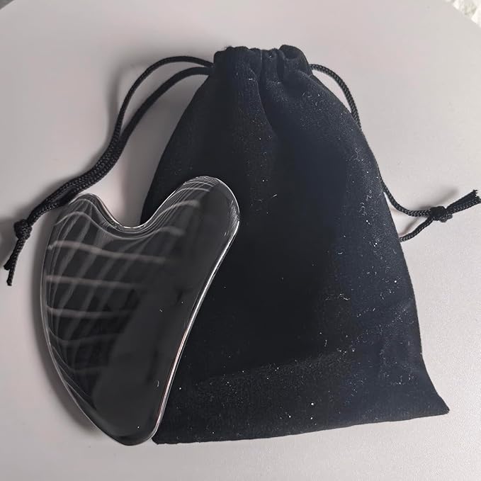 Stainless Steel Gua Sha Facial Tool - Facial Gua Sha Tool, Facial Contouring Tool, Jawline Contourer, Double Chin Reducer, Body Gua Sha Tool, Lymphatic Drainage Massager, Facial Skin Care - Silver