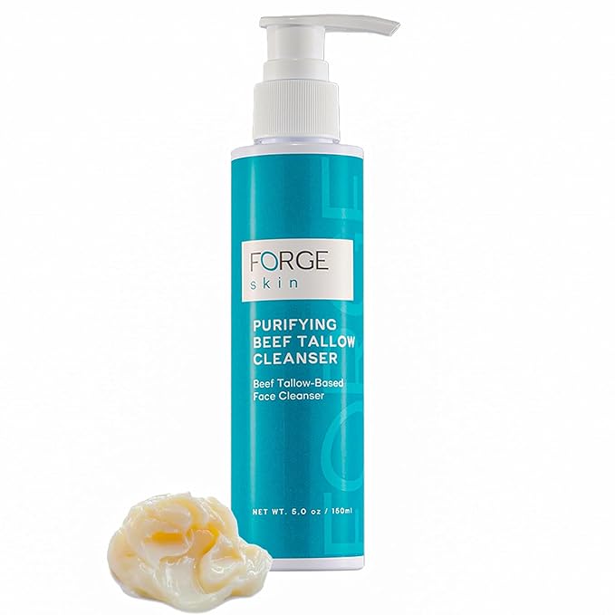 Forge Skin Original Purifying Face Wash Beef Tallow for Skin Care | Grass Fed Beef Tallow Hydrating Facial Cleanser Skincare | Tallow Face Moisturizer Soap| Beef Tallow for Face Exfoliating Face Wash