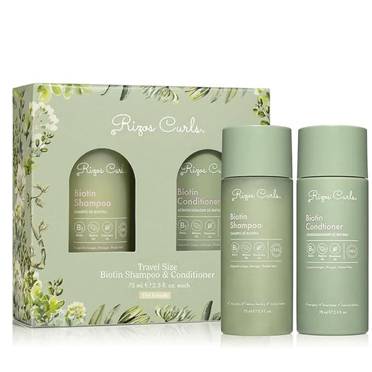 Rizos Curls Travel Biotin Wash Bundle