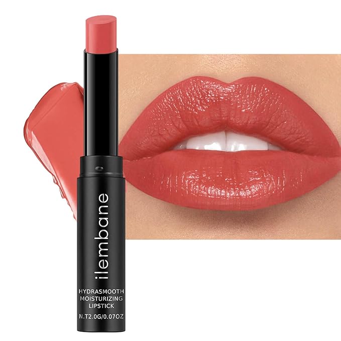 Moisture Nude Pink Lipstick – Hydrating Lip Balm for Dry, Cracked Lips, Weightless Creamy Lip Color with Vitamin E, Hydrasmooth, Glossy Juicy Finish, Long Lasting for Women (Hold me)