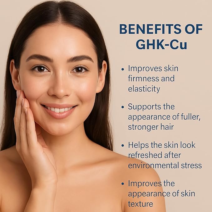 Skin Perfection GHK-CU Copper Peptides Serum for Face & Hair - Copper Peptide for Skin, Hair & Scalp - 1% Blue Liquid for Face, Neck, Body, and Scalp – Multi-Use Serum Booster with Dropper 0.5 fl oz