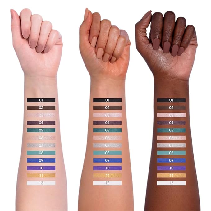 White Matte Gel Eyeliner Pencil, Multi-Use Waterline Eyeliner with Sharpener, Sharpenable Eye Liner Waterproof Smudge Proof, High Pigmented Eye Makeup Liners, Vegan & Cruelty-Free 12